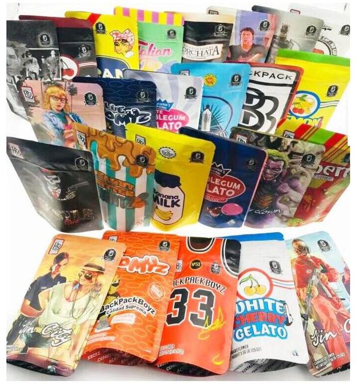 Arrival 17 Kinds 3.5g Mylar Bags Tomyz Merzcato BACKPACK BOYZ 33 Lucky 420 Flower Packaging California Garrison lane Gelato 41 Peanut
Arrival 17 Kinds 3.5g Mylar Bags Tomyz Merzcato BACKPACK BOYZ 33 Lucky 420 Flower Packaging California Garrison lane Gelato 41 Peanut
