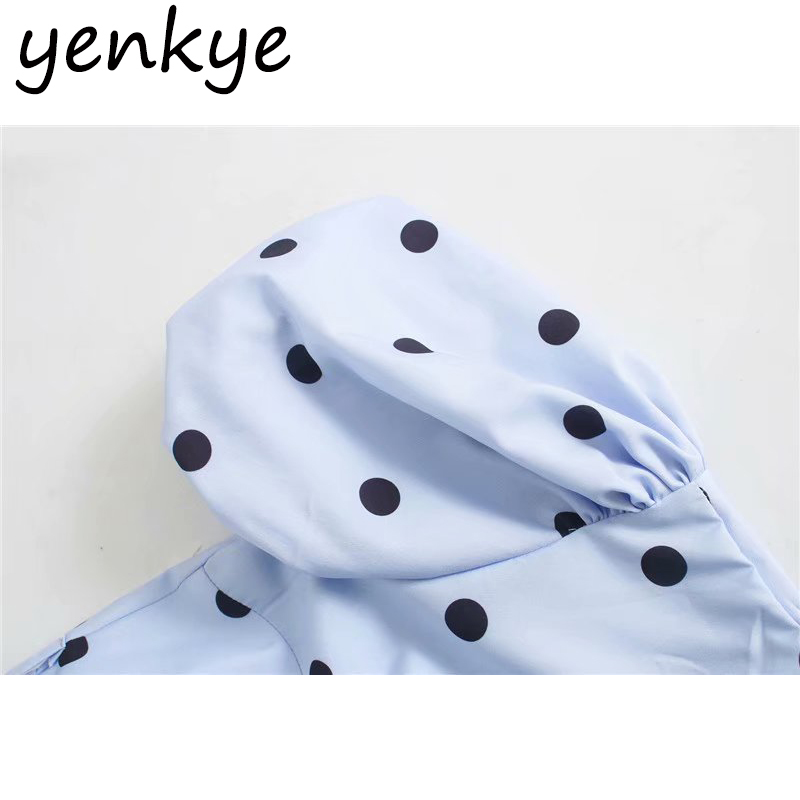 Sweet Summer Dress Women Vintage Polka Dot Wrap Dress Elegant Female V Neck Short Sleeve A-line Mini Ruffle Dress XNWM9509 210515