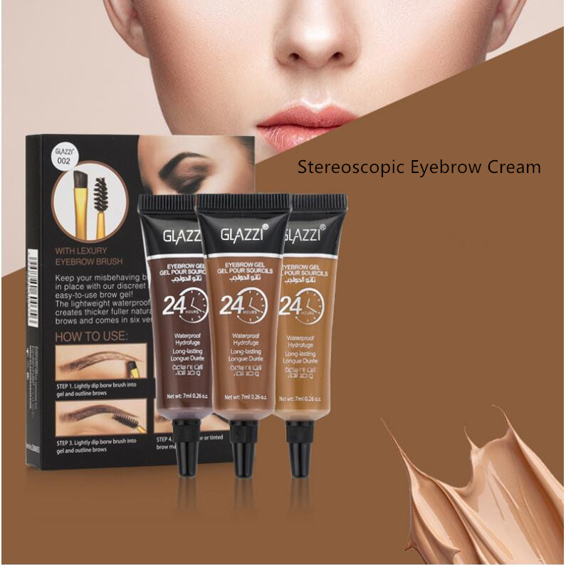 GLAZZI Duo Brown and Black Stereoscopic Eyebrow Cream, Eyebrow Gel, Gel Pour Sourcils, Lock On Liner And Brow Cream, Lines Eyes & Defines Eyebrows, Customize
GLAZZI Duo Brown and Black Stereoscopic Eyebrow Cream, Eyebrow Gel, Gel Pour Sourcils, Lock On Liner And Brow Cream, Lines Eyes & Defines Eyebrows, Customize