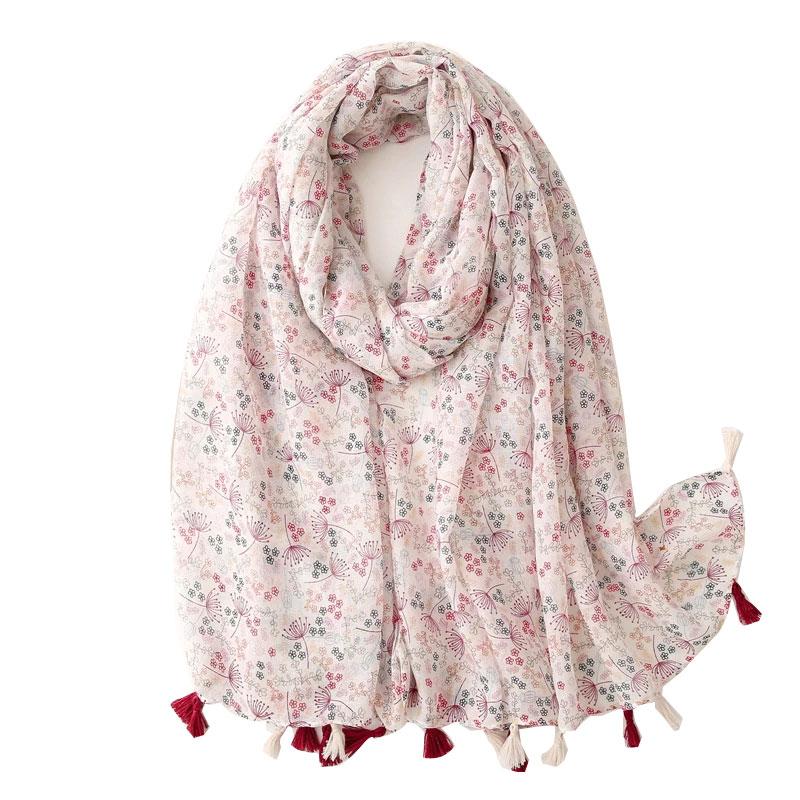 Scarves Soft Cotton Handfeeling Women Shawl Printing Hight Quality Hijab Scarf Wholesales Pashmina Female Bandana