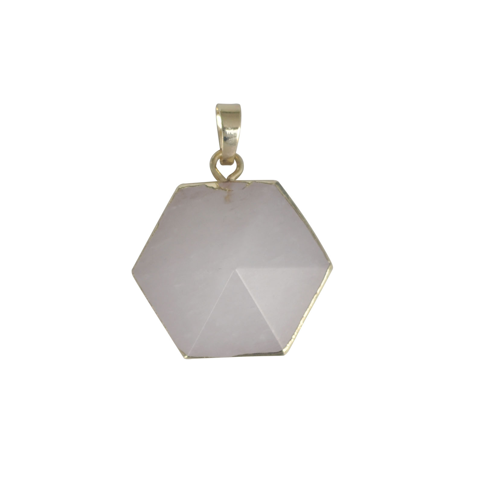 Hexagonal pyramid Crystal Necklace Pendant Necklaces Charm Luminous Alloy Stone in The Dark Gift for girls and Woman