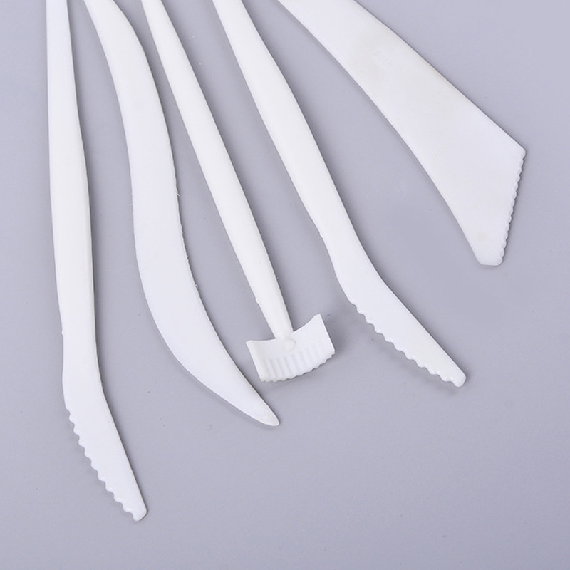 Clay Tool Pottery Sculpture Plastic Knife Art Supplies DIY Home Handicraft Tools Children Toys 5 Pcs Handmade