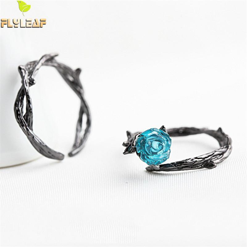 Cluster Rings Flyleaf 925 Sterling Silver Blue Rose Branch For Women High Quality Fashion Fine Jewelry Personality Femme Open Ring, Golden;silver
Cluster Rings Flyleaf 925 Sterling Silver Blue Rose Branch For Women High Quality Fashion Fine Jewelry Personality Femme Open Ring, Golden;silver