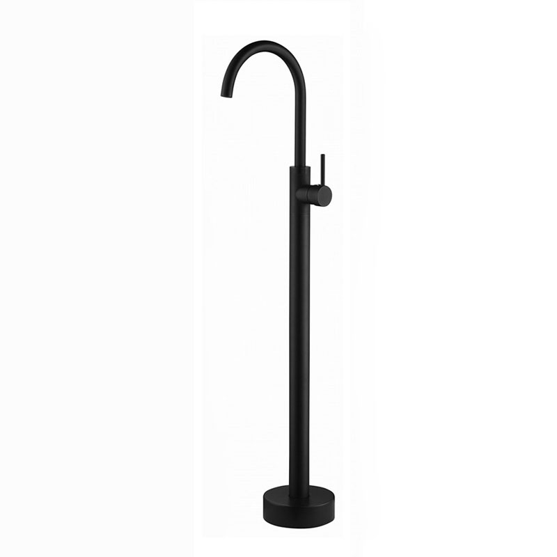 Black Bathroom Floor Stand Bath tub Faucet Single Function H& Cold Water Mixer Bathtub Tap Chrome/Black/Gold
