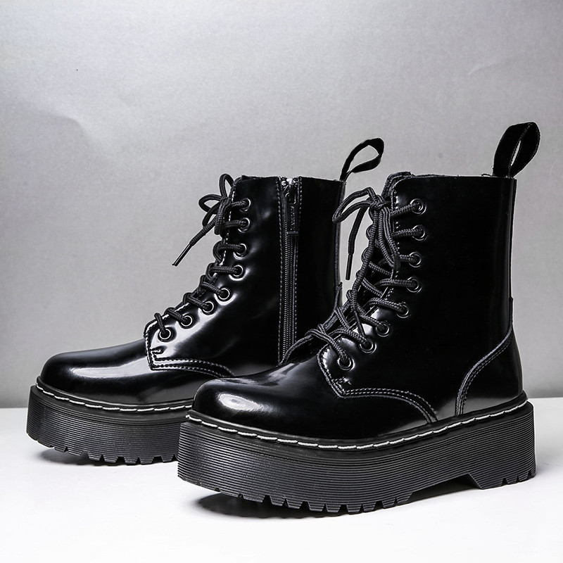 Boots thick-soled Martin boots casual ladies leather black increased motorcycle winter warmth and velvet outdoor Q4OA
Boots thick-soled Martin boots casual ladies leather black increased motorcycle winter warmth and velvet outdoor Q4OA