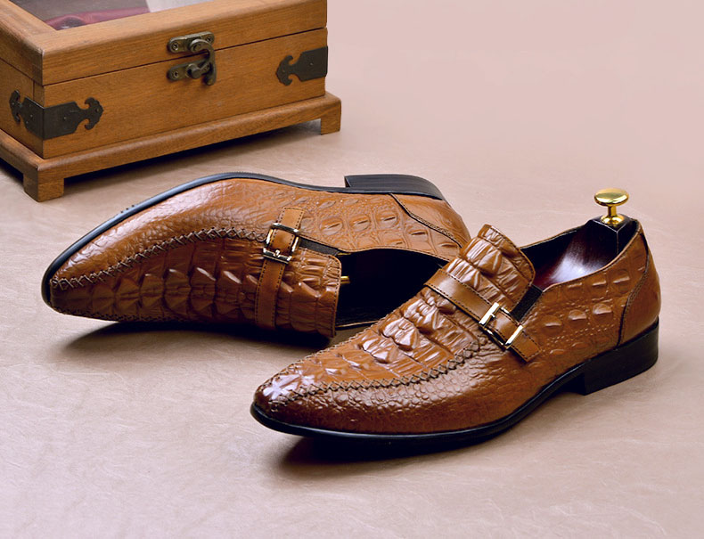 Autumn Stylish Men Loafers Black Brown Genuine Leather Print Hand Painted Monk Strap Mens Dress Shoes Wedding Party
Autumn Stylish Men Loafers Black Brown Genuine Leather Print Hand Painted Monk Strap Mens Dress Shoes Wedding Party