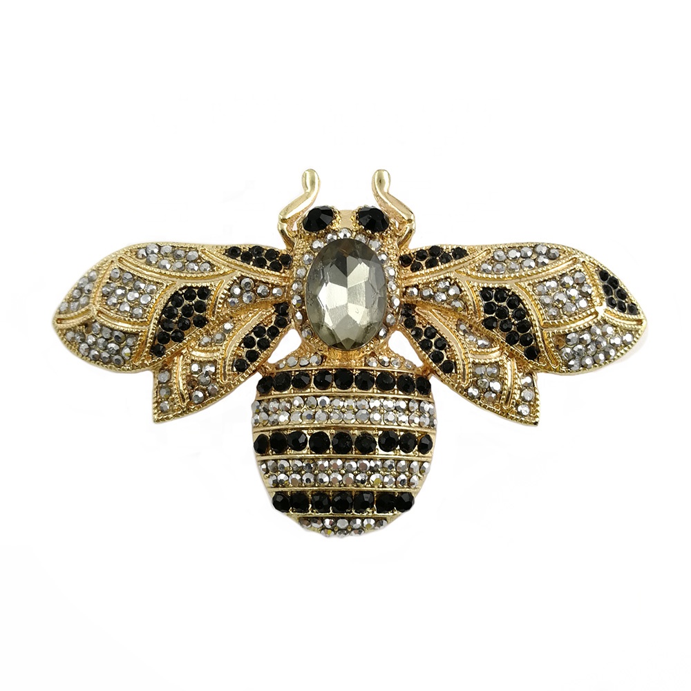 Bling Large Insect Bee Brooch Crystal Rhinestone Insect Pin For Women