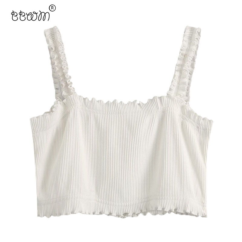 Women Sweet Fashion Ruffled Knitted Camis Tops Cute Girls Square Collar Straps Tops Chic Camisole 210520, Beige
Women Sweet Fashion Ruffled Knitted Camis Tops Cute Girls Square Collar Straps Tops Chic Camisole 210520, Beige