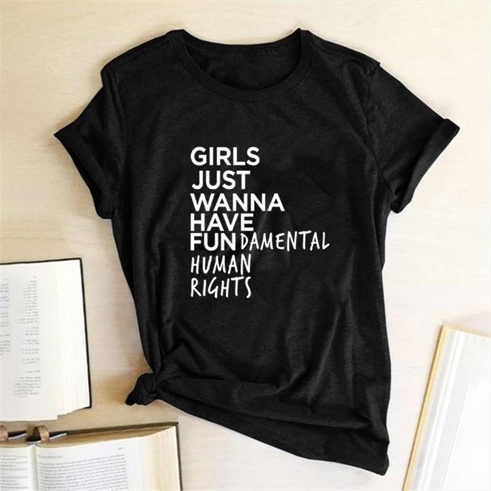 girls just wanna have fundamen mens t shirt and womental human rights printed men womens tshirts summer for women, White;black
girls just wanna have fundamen mens t shirt and womental human rights printed men womens tshirts summer for women, White;black