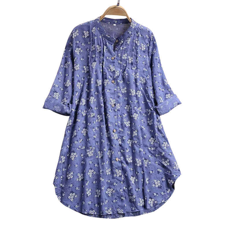 Summer Floral Print Blouse Women Long Sleeve V-neck Top Elegant Work Plus Size Long Shirt Loose Streetwear Ladies Clothes 210608, Green
Summer Floral Print Blouse Women Long Sleeve V-neck Top Elegant Work Plus Size Long Shirt Loose Streetwear Ladies Clothes 210608, Green