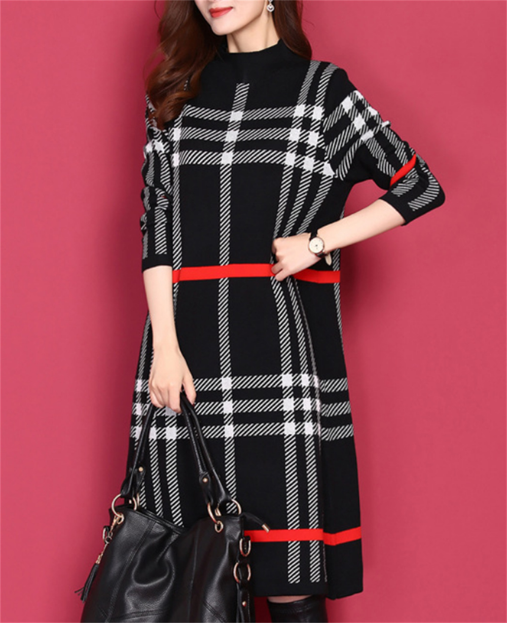 Autumn Winter Striped Dresses Sweaters Coat Long Sleeve Women Runway Jacquard Knitted Blouse High-End Holiday Office Party Female Clothes A Line Ankle Length Dress, Black
Autumn Winter Striped Dresses Sweaters Coat Long Sleeve Women Runway Jacquard Knitted Blouse High-End Holiday Office Party Female Clothes A Line Ankle Length Dress, Black