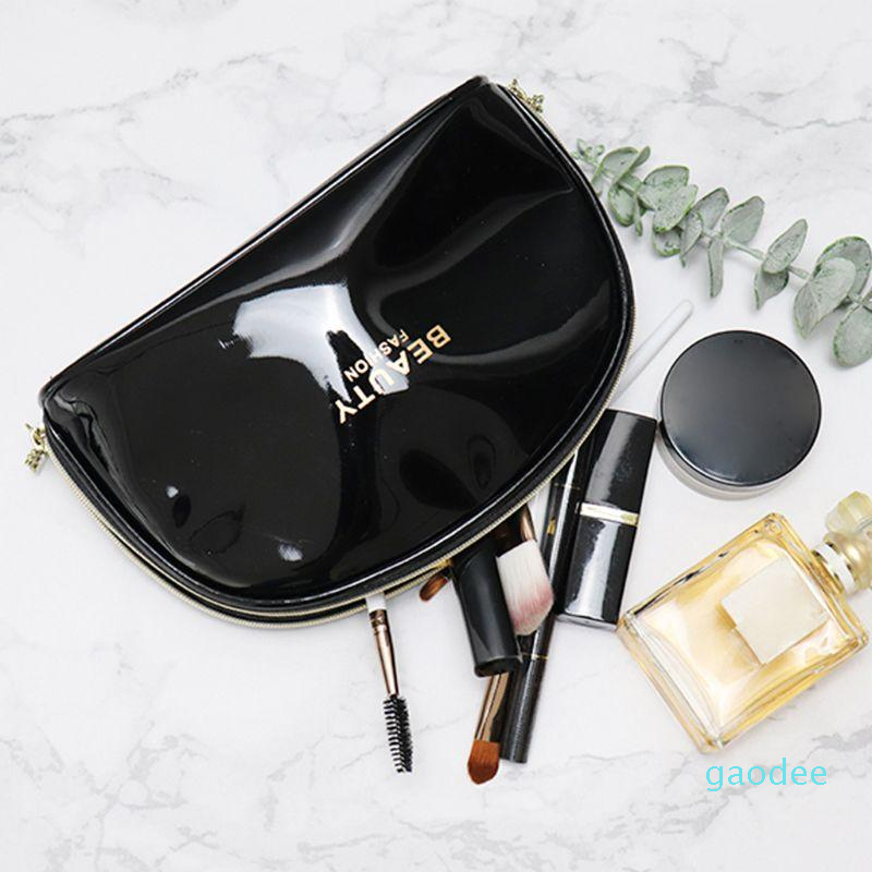 Women Waterproof Makeup Cosmetic Case Solid Color Pen Pencil Bag Zipper Coin Pouch Purse Lip Cellphone Storage Gift