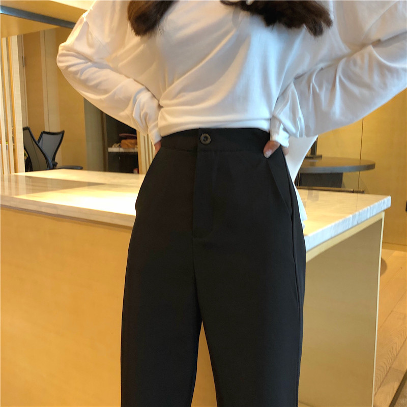 Wonder Trendy Pants High Waist Korean Style Leisure Long Trousers Pockets Zipper Loose Soft Simple Elegant Pant 210510