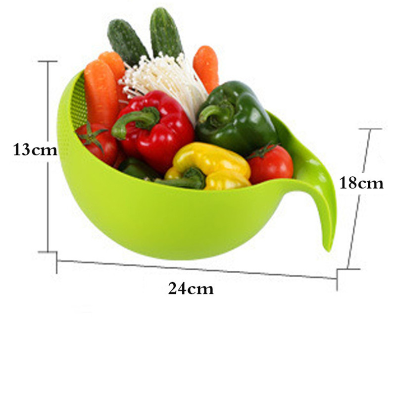 Rice Washing Filter Strainer Basket Colander Sieve Fruit Vegetable Bowl Drainer Cleaning Tools Home Kitchen Kit sea DHD576900801