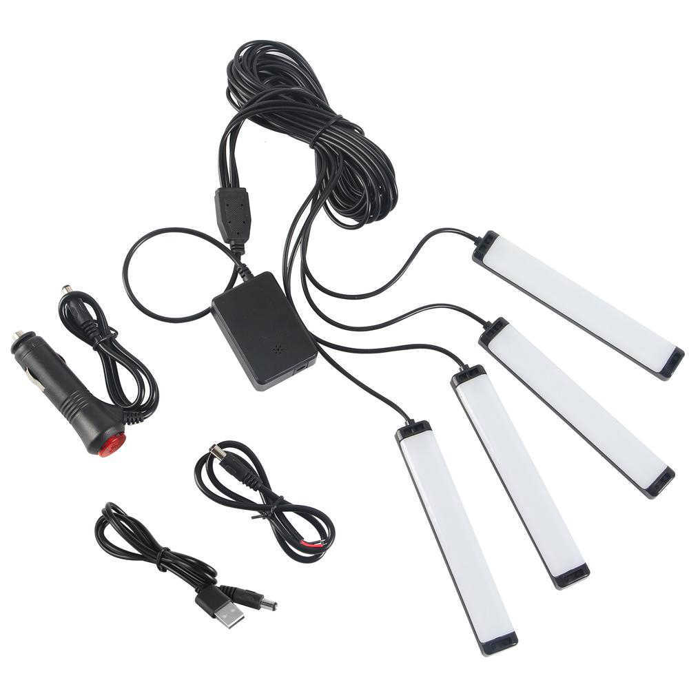 512V LED Interior Car Lights Mellow Housing Design 56 Modes Ambient LED Strip Lights Interior Sync Music App Bluetooth Control