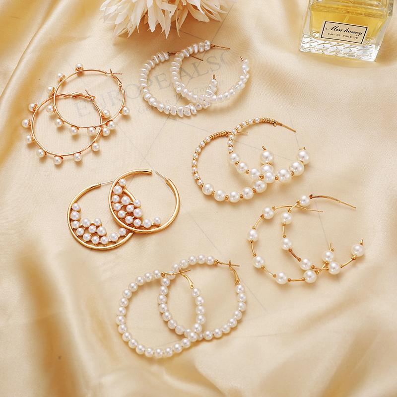 Hoop & Huggie 6 Pairs Imitation Pearls C-shaped Dangel Earrings Women Exaggerated Geometric Drop Huggies Ear Rings Statement Jewelry
Hoop & Huggie 6 Pairs Imitation Pearls C-shaped Dangel Earrings Women Exaggerated Geometric Drop Huggies Ear Rings Statement Jewelry