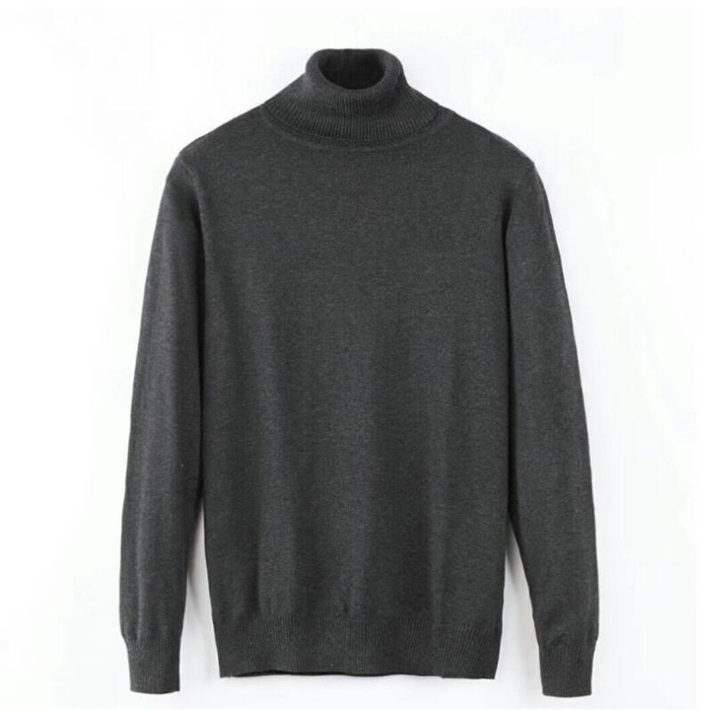 hot sell Autumn winter Brand new Casual Polo small horse Long Sleeve high-neck men's sweater knit sweater fashion high-neck solid color top sweat