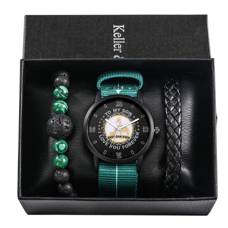 Wristwatches 3pcs Men Watch To My Son Bracelet Gift Set Quartz Watches Nylon Strap Christmas For Sport Wristwatch, Watch gift set 01
Wristwatches 3pcs Men Watch To My Son Bracelet Gift Set Quartz Watches Nylon Strap Christmas For Sport Wristwatch, Watch gift set 01