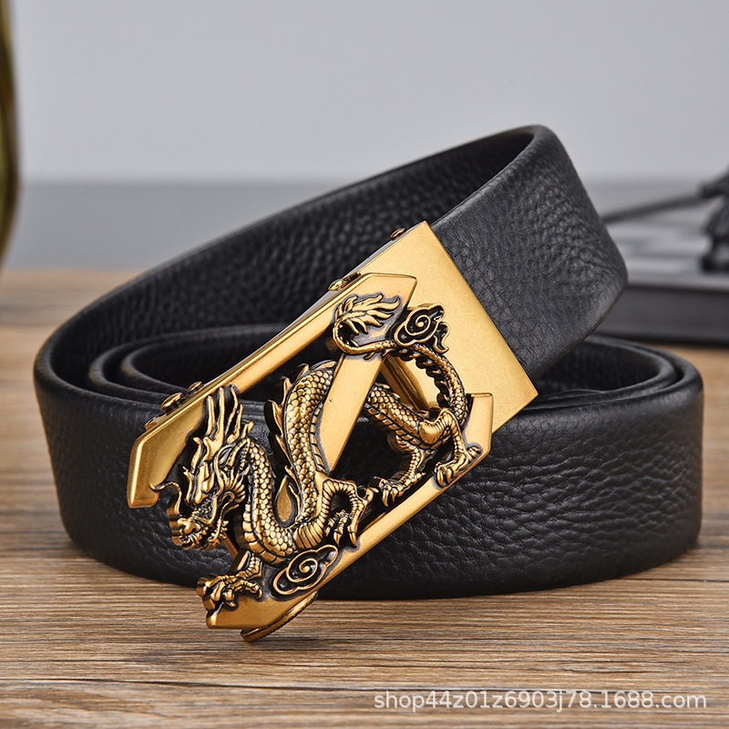 Belts Mens Leather Smooth Buckle Twelve-Born Snack Dragon Automatic Buckle Young and People Leisure Suit Pants, Customize
Belts Mens Leather Smooth Buckle Twelve-Born Snack Dragon Automatic Buckle Young and People Leisure Suit Pants, Customize