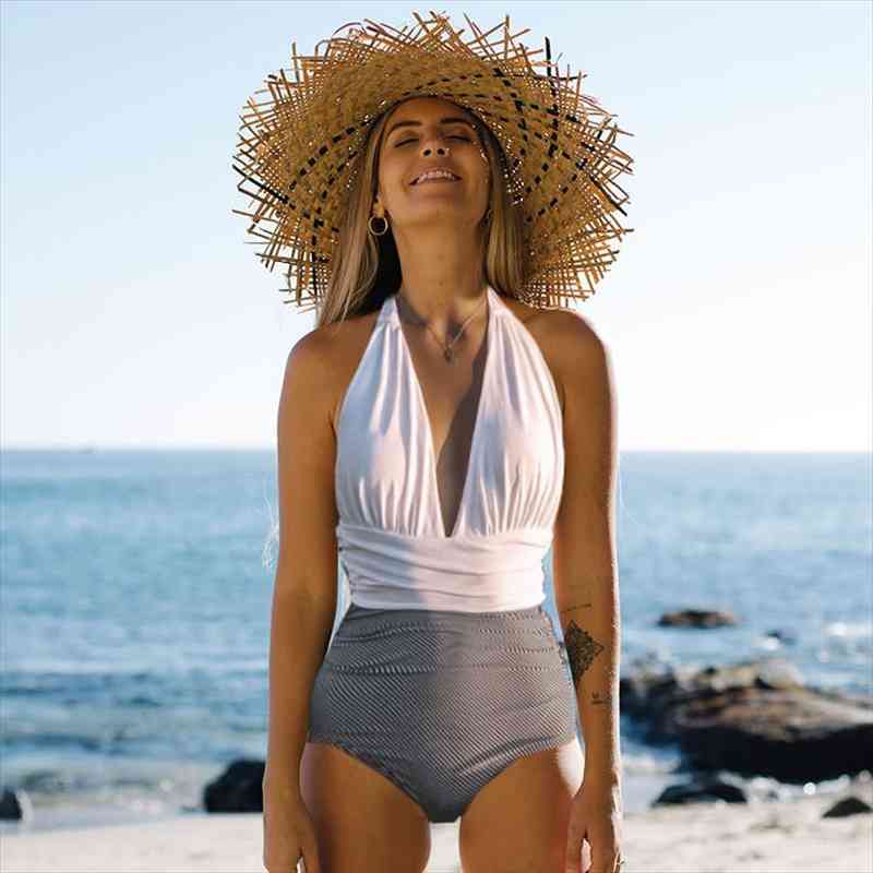 high waist swimsuit one pieces swimwear women bandage bathing suit for women monokini swimming suit maillot de bain, White;black
high waist swimsuit one pieces swimwear women bandage bathing suit for women monokini swimming suit maillot de bain, White;black