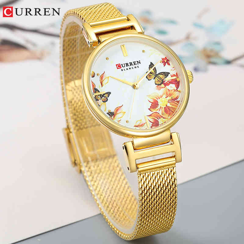 Top Brand CURREN Women Watch Luxury Gold Stainless Steel Mesh Band Quartz Wristwatch Fashion Unique Dial Waterproof Female Clock 210517, L black
Top Brand CURREN Women Watch Luxury Gold Stainless Steel Mesh Band Quartz Wristwatch Fashion Unique Dial Waterproof Female Clock 210517, L black