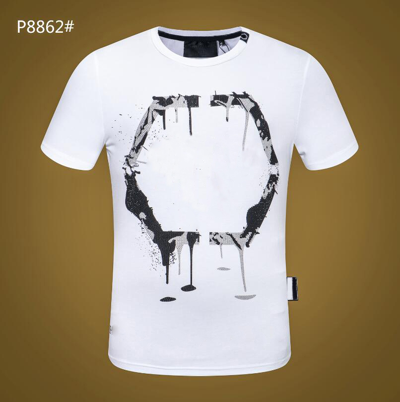PP Fashion Men's Designer slim fit T-shirt Summer rhinestone Short Sleeve Round Neck shirt tee Skulls Print Tops Streetwear collar Polos M-xxxL sP8862, White
PP Fashion Men's Designer slim fit T-shirt Summer rhinestone Short Sleeve Round Neck shirt tee Skulls Print Tops Streetwear collar Polos M-xxxL sP8862, White