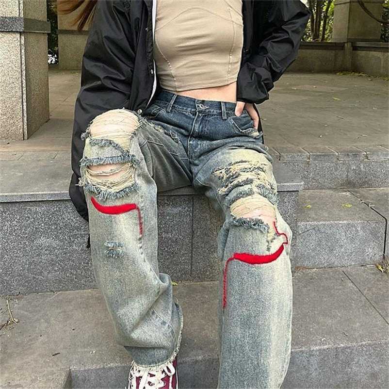 Varofi straight pants girl hiphop high street girl women jeans y2k baggy wide leg jeans ripped jeans for women loose pants 211111, Blue
Varofi straight pants girl hiphop high street girl women jeans y2k baggy wide leg jeans ripped jeans for women loose pants 211111, Blue