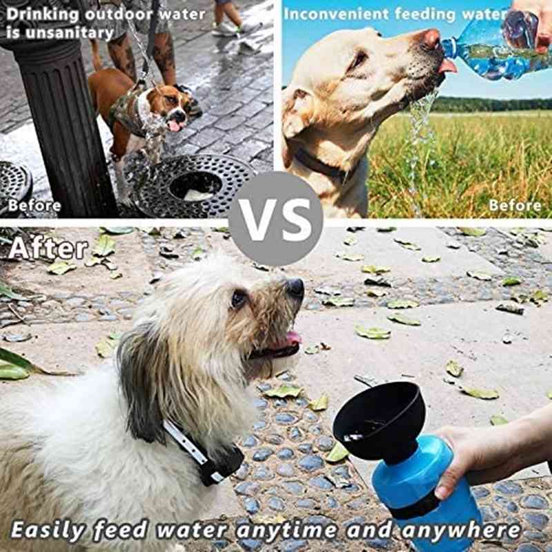 Dog Drinking Water Bottle Sport Squeeze Type Puppy Portable Pet Travel Outdoor Walking Feed Bowl Jug Cup Anti-overflow Dispenser