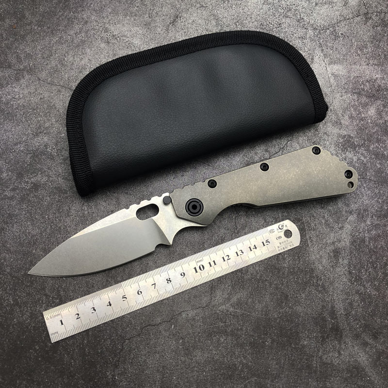 Strider SMF folding knife D2 Blade TC4 titanium alloy handle with sheath outdoor survival military Tactical gear Combat Defense Pocket
Strider SMF folding knife D2 Blade TC4 titanium alloy handle with sheath outdoor survival military Tactical gear Combat Defense Pocket