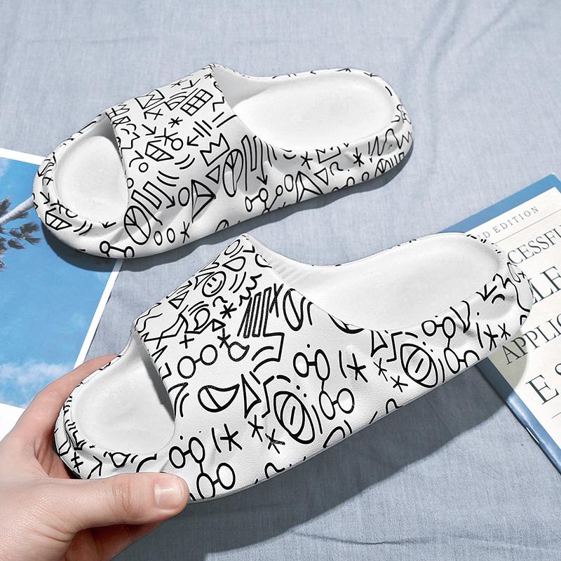 Summer Men Graffiti Slides Lightweight Beach Slippers Slide Bone Fish Mouth Flip Flops Women Sandals Soft Lovers EVA Sneakers, Black
Summer Men Graffiti Slides Lightweight Beach Slippers Slide Bone Fish Mouth Flip Flops Women Sandals Soft Lovers EVA Sneakers, Black