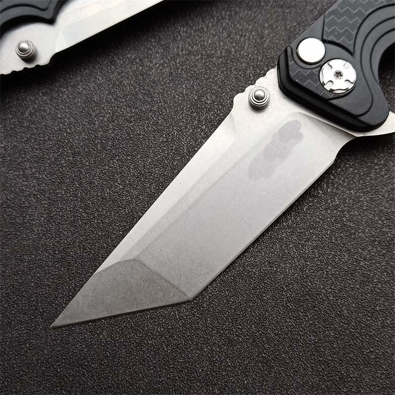 High Quality Flipper Folding Knife 8Cr13Mov Stone Wash Tanto Point Blade Glass-reinforced polyamide Handle Ball Bearing Folder Knives