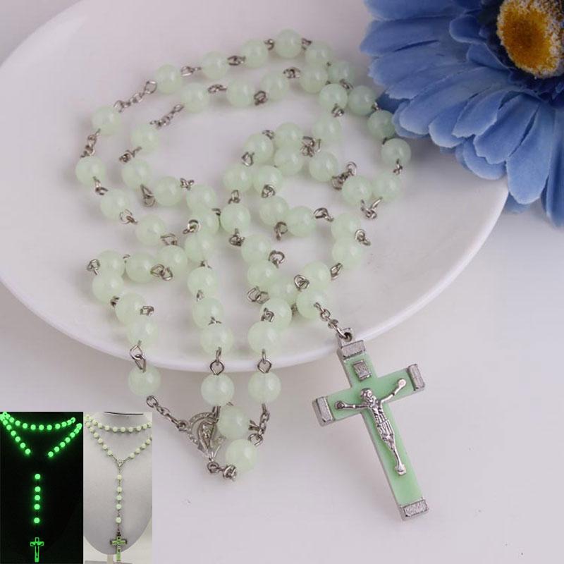 Pendant Necklaces Glow In Dark Plastic Rosary Beads Luminous Noctilucent Necklace Catholicism Religious Jewelry Party Gift B99
Pendant Necklaces Glow In Dark Plastic Rosary Beads Luminous Noctilucent Necklace Catholicism Religious Jewelry Party Gift B99