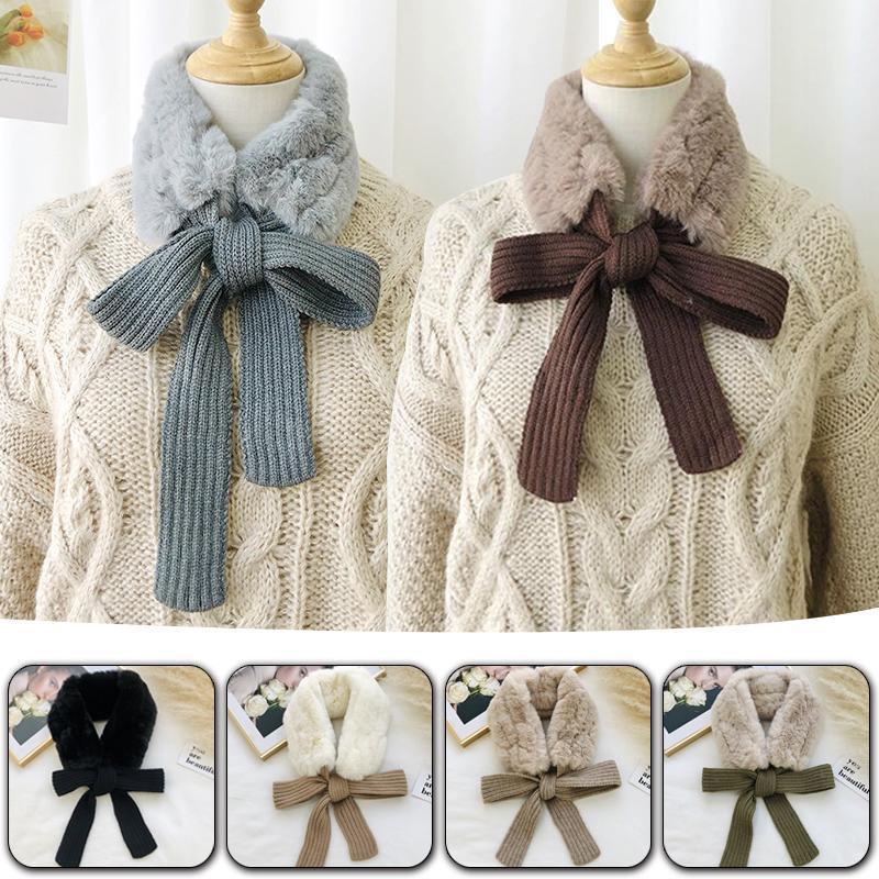 Scarves Winter Women Faux Fur Warm Neckerchief Bowknots Decoration Lady False Collar Cute All-match Costume Accessroy, Blue;gray
Scarves Winter Women Faux Fur Warm Neckerchief Bowknots Decoration Lady False Collar Cute All-match Costume Accessroy, Blue;gray