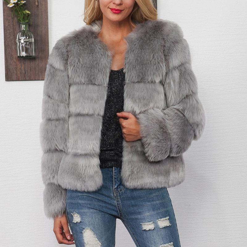 Women's Fur Mink Coats Women Winter Top Fashion Pink Faux Coat Elegant Thick Warm Outerwear Fake Jacket Chaquetas Mujer