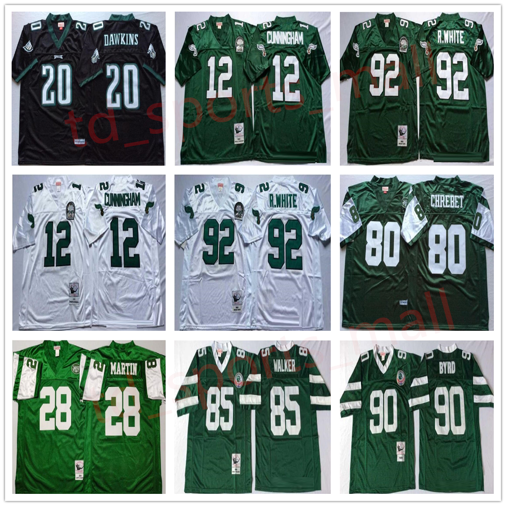 Vintage 12 Randall Cunningham Joe Namath Klecko Brian Dawkins Wayne Chrebet Curtis Martin Dennis Byrd Reggie White Green Football Jerseys, Black;red
Vintage 12 Randall Cunningham Joe Namath Klecko Brian Dawkins Wayne Chrebet Curtis Martin Dennis Byrd Reggie White Green Football Jerseys, Black;red