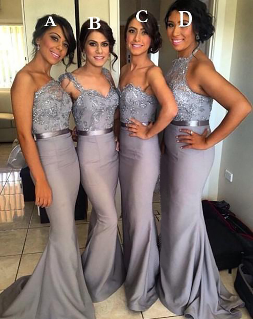 2021 Cheap Dark Grey Mermaid Bridesmaid Dresses Sparkly Beaded Top Country Maid of Honor Wedding Guest Gowns Formal Prom Party Dress
2021 Cheap Dark Grey Mermaid Bridesmaid Dresses Sparkly Beaded Top Country Maid of Honor Wedding Guest Gowns Formal Prom Party Dress