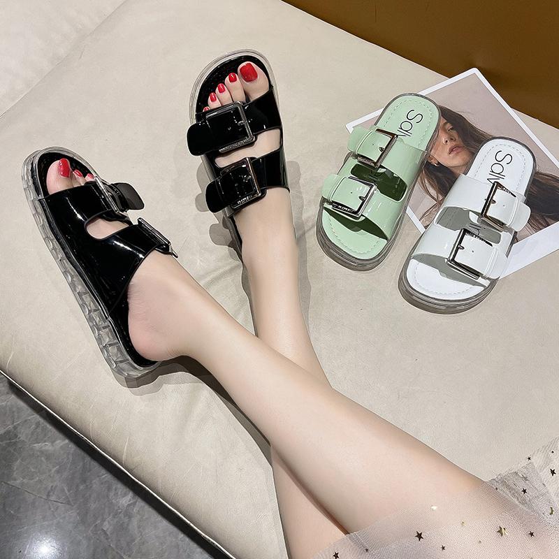 Slippers Summer Women's Sandals Stitching Surface Buckle Thick-soled Sports Harajuku Style Beach Flat Casual Shoes Women, Black
Slippers Summer Women's Sandals Stitching Surface Buckle Thick-soled Sports Harajuku Style Beach Flat Casual Shoes Women, Black