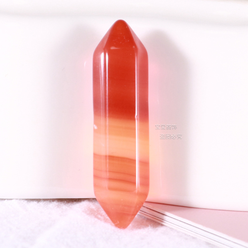 Natural crystal Semi-precious stone Chakra hexagon prism Opal Rose Quartz turquoise Heart for natural stone necklace earrrings jewelry making