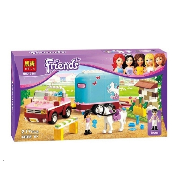 Compatible 3186 Horse Farm Girls Friends 10161 Emma's Trailer Building Brick Sets Toys Educational DIY Blocks Gifts 1008