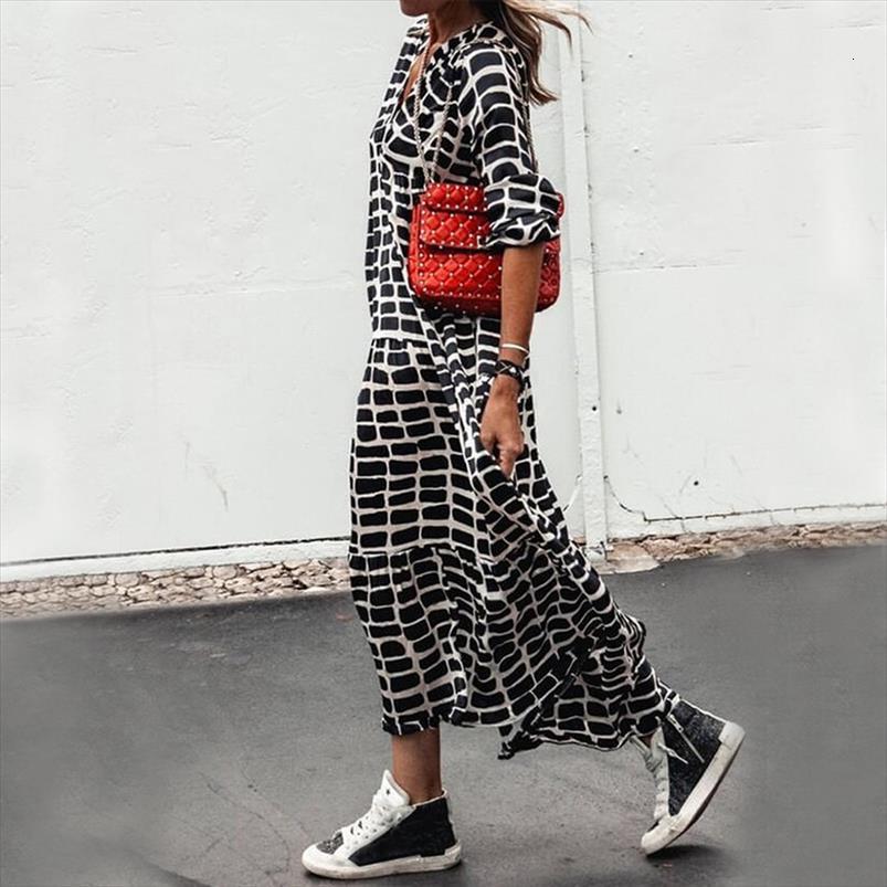 elegant holidays casual boho print women dress loose v neck a line long sleeve maxi female vestido de mujer, Black;gray
elegant holidays casual boho print women dress loose v neck a line long sleeve maxi female vestido de mujer, Black;gray
