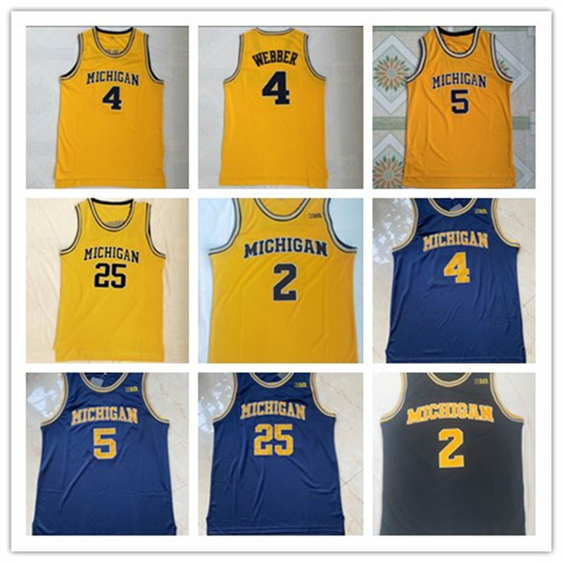 NCAA Michigan Wolverines 5 Jalen Rose Jersey Chris Webber 4 Juwan Howard 25 1 Charles Matthews 2 Jorda Poole College Basketball Yellow Men, 14
NCAA Michigan Wolverines 5 Jalen Rose Jersey Chris Webber 4 Juwan Howard 25 1 Charles Matthews 2 Jorda Poole College Basketball Yellow Men, 14