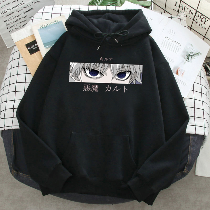 HunterxHunter KILLUA Ey Plus Veet Sweatshirts Mens Harajuku Hooded 2021 Anime Pullover Fashion Cloth Sve Hoodi, Black
HunterxHunter KILLUA Ey Plus Veet Sweatshirts Mens Harajuku Hooded 2021 Anime Pullover Fashion Cloth Sve Hoodi, Black