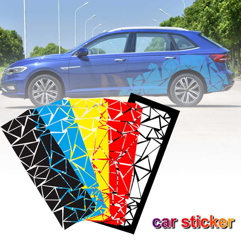 New SALE 1Pcs Universal Glossy Black Freestanding Triangle Graphics Decal Sticker for Side Body Car Accessories Dropshipping