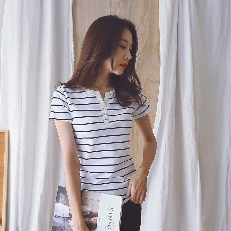 Main style make large size ladies summer cardigan ms V collar stripe cotton short sleeve T-shirt 210604, Gray
Main style make large size ladies summer cardigan ms V collar stripe cotton short sleeve T-shirt 210604, Gray
