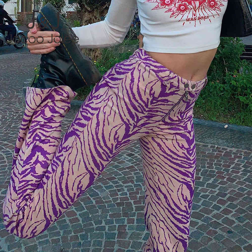 Jocoo Jolee Women Patchwork Hit Color Trouser Spring Autumn Sexy Zipper Hight Waist Animal Pattern Street Style Flare Pants 210518, Purple
Jocoo Jolee Women Patchwork Hit Color Trouser Spring Autumn Sexy Zipper Hight Waist Animal Pattern Street Style Flare Pants 210518, Purple