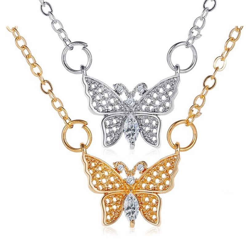 Pendant Necklaces 2021 Trendy Women Big Butterfly Necklace With Zircon Shining Choker Party Gift For Ladies Fashion Jewelry, Silver
Pendant Necklaces 2021 Trendy Women Big Butterfly Necklace With Zircon Shining Choker Party Gift For Ladies Fashion Jewelry, Silver