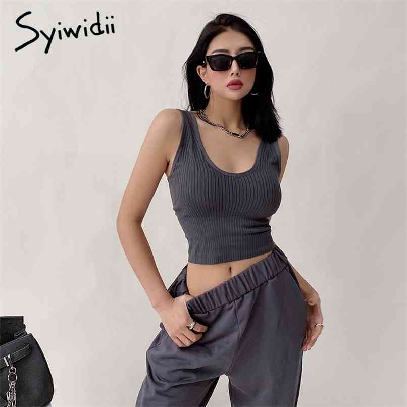 Knitted Crop Tops for Women Green Black White Clothing Screw Thread Tank Top Sexy T Shirts Streetwear Bras Summer 210607
Knitted Crop Tops for Women Green Black White Clothing Screw Thread Tank Top Sexy T Shirts Streetwear Bras Summer 210607