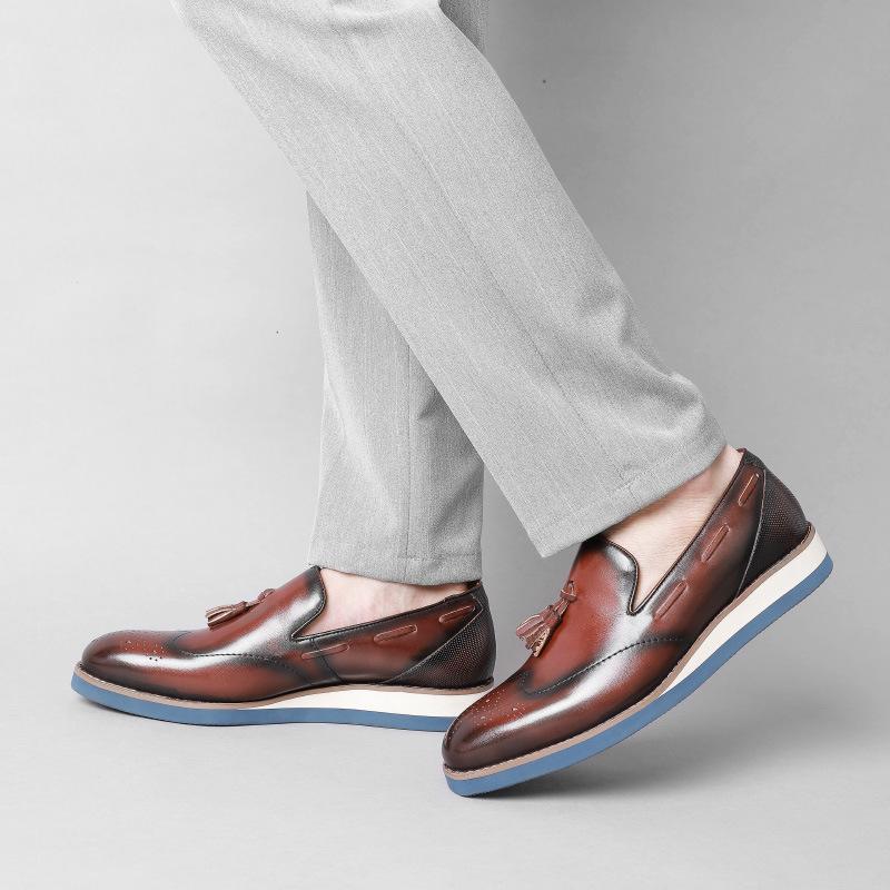Dress Shoes 2021 Autumn Handmade Men Formal Luxury Genuine Leather Brogues Round Toe Tassel Slip On Black Wedding Shoe
Dress Shoes 2021 Autumn Handmade Men Formal Luxury Genuine Leather Brogues Round Toe Tassel Slip On Black Wedding Shoe