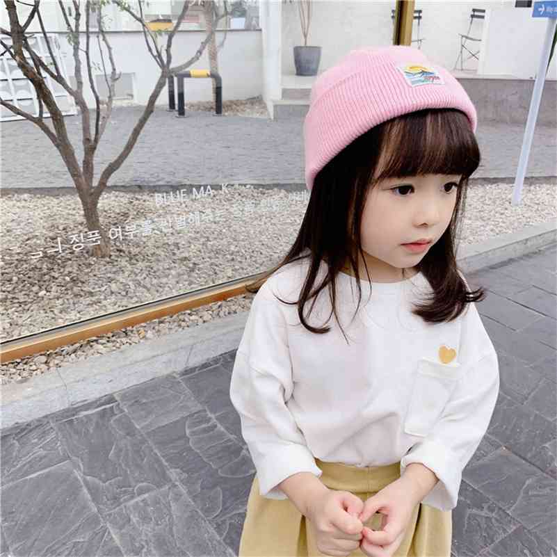 Spring Autumn pure cotton heart embroidery T shirts Boys girls soft casual long sleeve solid color Tees 210708, Dark gray
Spring Autumn pure cotton heart embroidery T shirts Boys girls soft casual long sleeve solid color Tees 210708, Dark gray