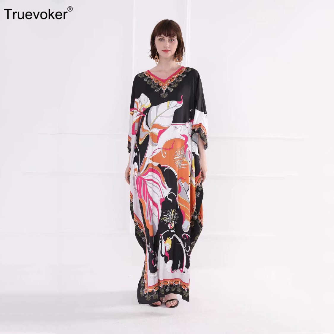 Truevoker Summer Designer Maxi Dres's Batwing Sleeve Vintage Bohemain Printed Holiday Beach Loose Long 210602, Blue
Truevoker Summer Designer Maxi Dres's Batwing Sleeve Vintage Bohemain Printed Holiday Beach Loose Long 210602, Blue